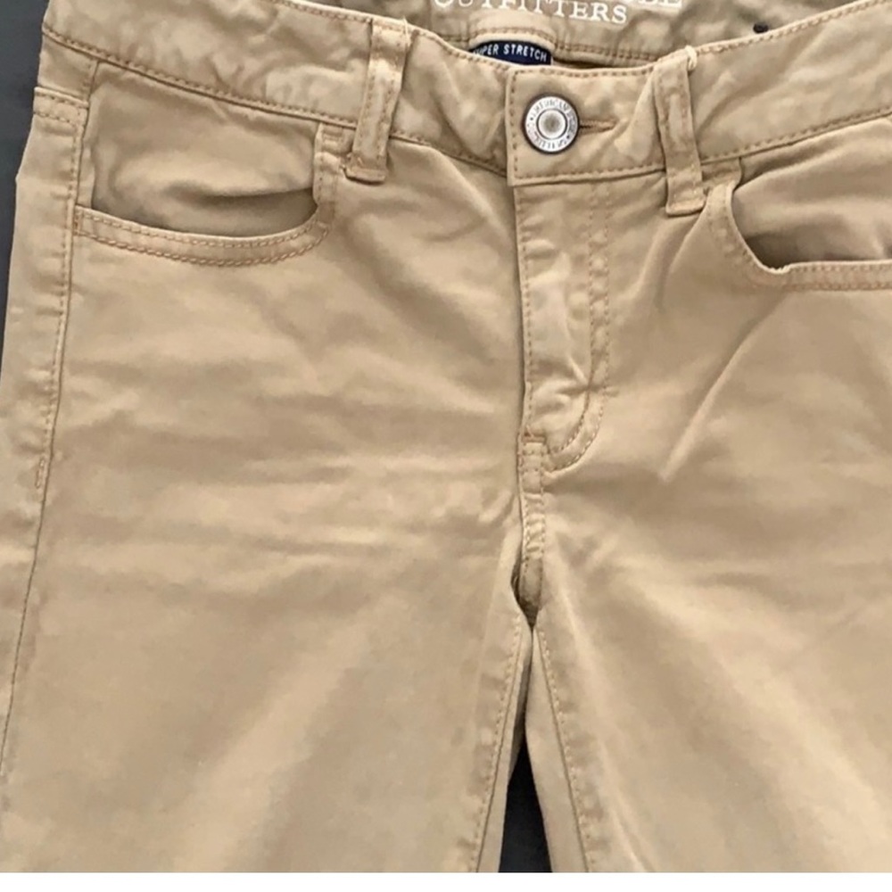 2 pairs of AE tan jeggings